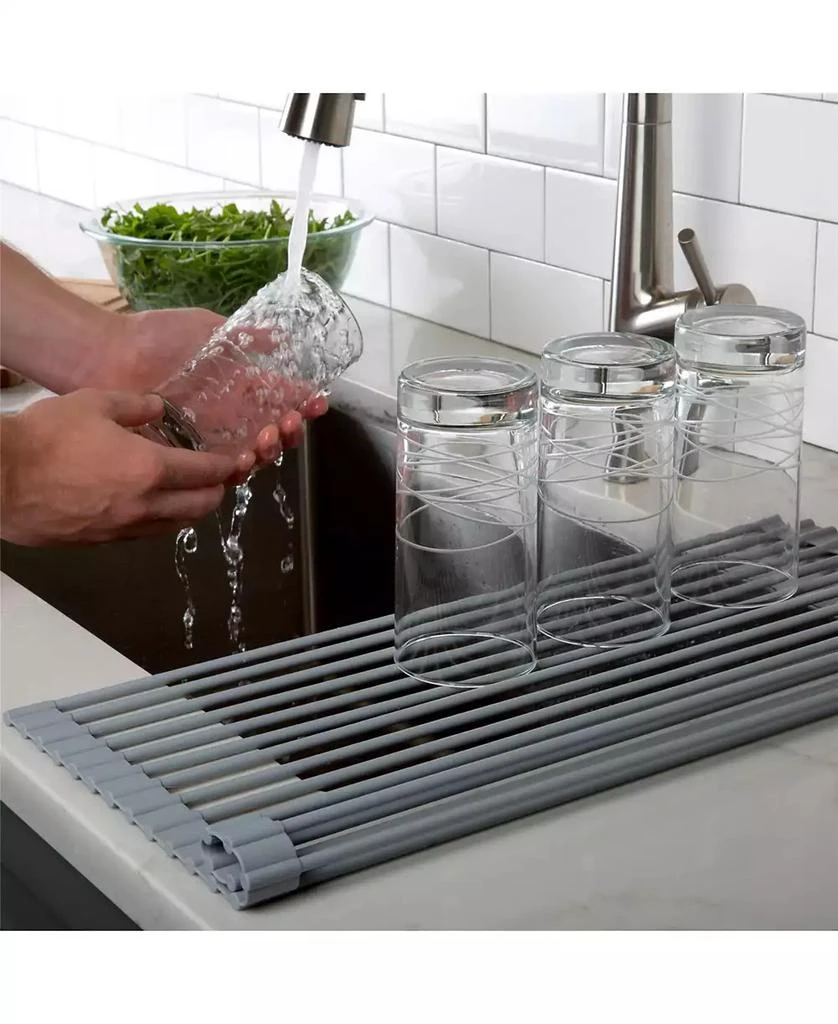 商品Kitchen Details|Silicone Coated Roll Up Over The Sink Drying Rack,价格¥155,第3张图片详细描述