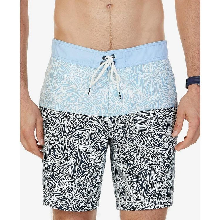 商品Nautica|Men's Big & Tall Quick-Dry Leaf-Print 8 1/2" Swim Trunks,价格¥127,第1张图片