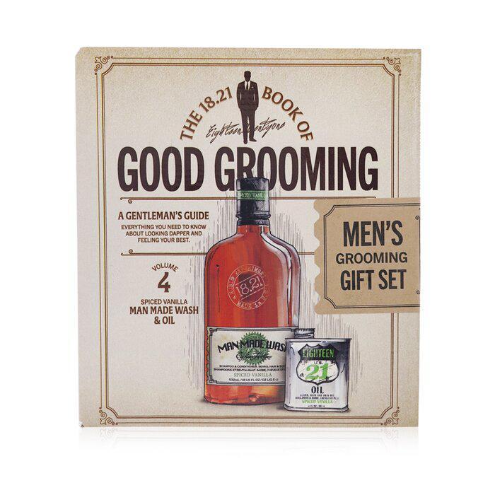 商品18.21 Man Made|18.21 Man Made 早安男士礼盒套装4：辛辣香草洗发沐浴露 532ml + 润肤油 60ml 2pcs,价格¥387,第1张图片
