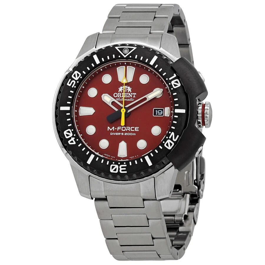 商品Orient Star|Open Box - Orient M-Force Automatic Red Dial Men's Watch RA-AC0L02R00B,价格¥1801,第1张图片