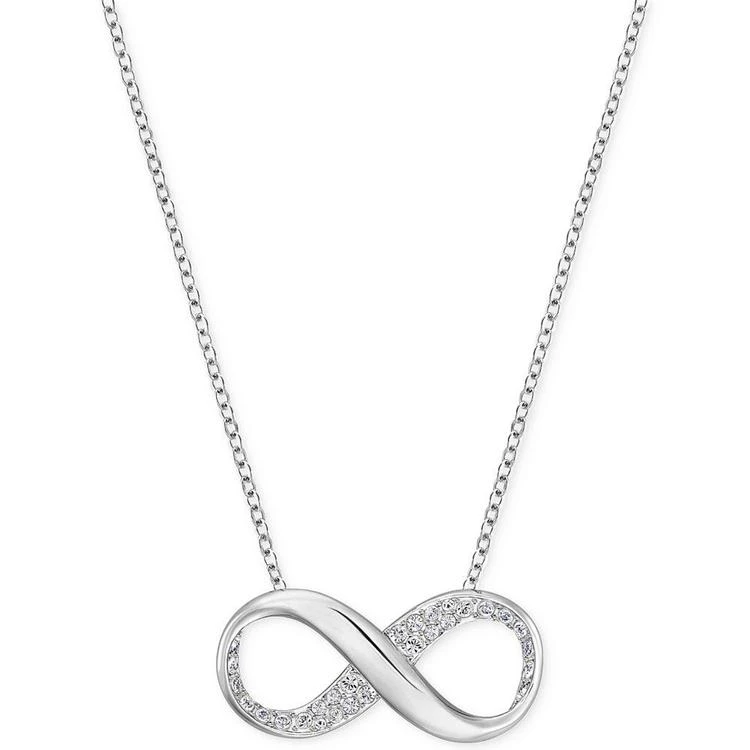 商品Swarovski|Crystal Pavé Infinity Pendant Necklace,价格¥741,第2张图片详细描述