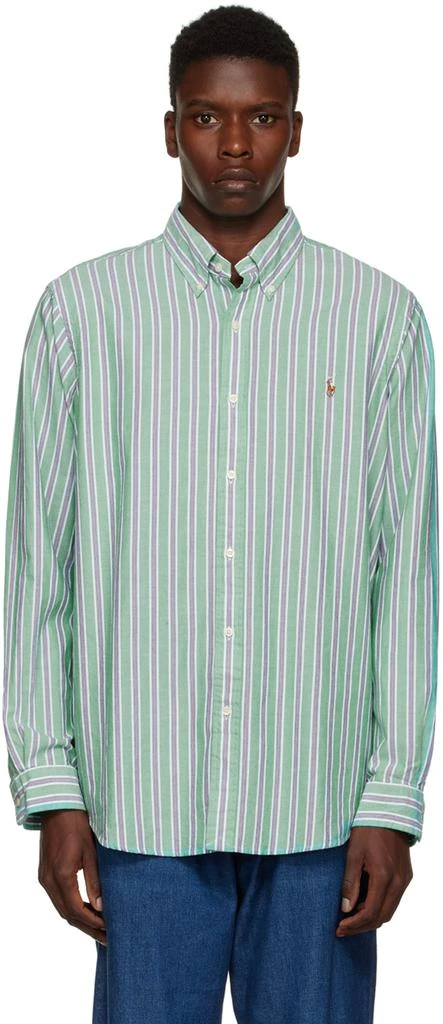 商品Ralph Lauren|Green Striped Shirt,价格¥513,第1张图片