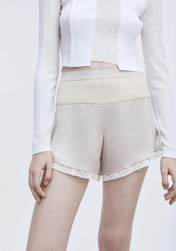 商品Alexander Wang|SATIN COMBO 短裤,价格¥753,第5张图片详细描述