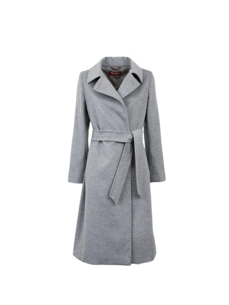 Max Mara Studio Women's  Grey Other Materials Coat商品第1张图片规格展示