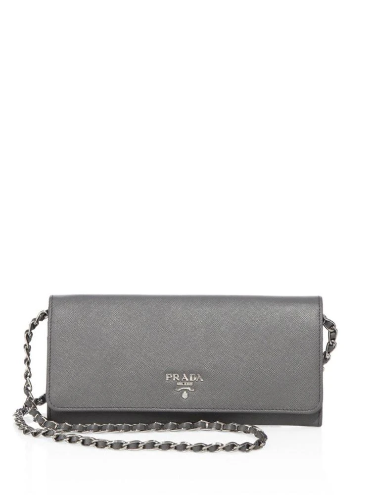 商品Prada|Saffiano Leather Chain Wallet,价格¥6555,第1张图片