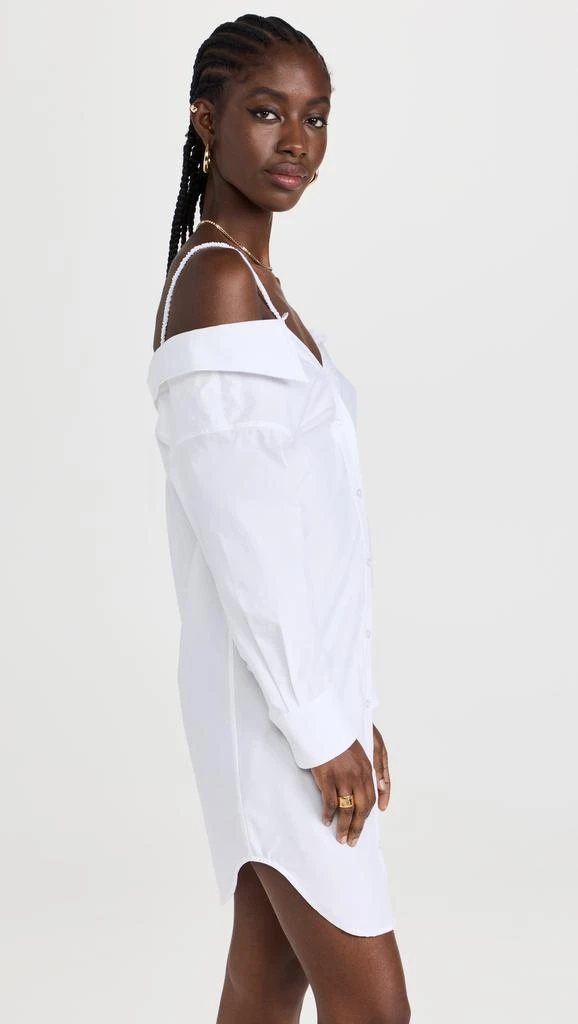 商品Alexander Wang|Alexander Wang 松紧带设计露肩衬衫连衣裙,价格¥949,第4张图片详细描述