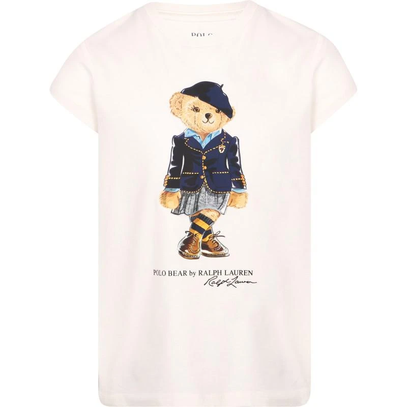 商品Ralph Lauren|Polo bear logo t shirt in white,价格¥651,第1张图片