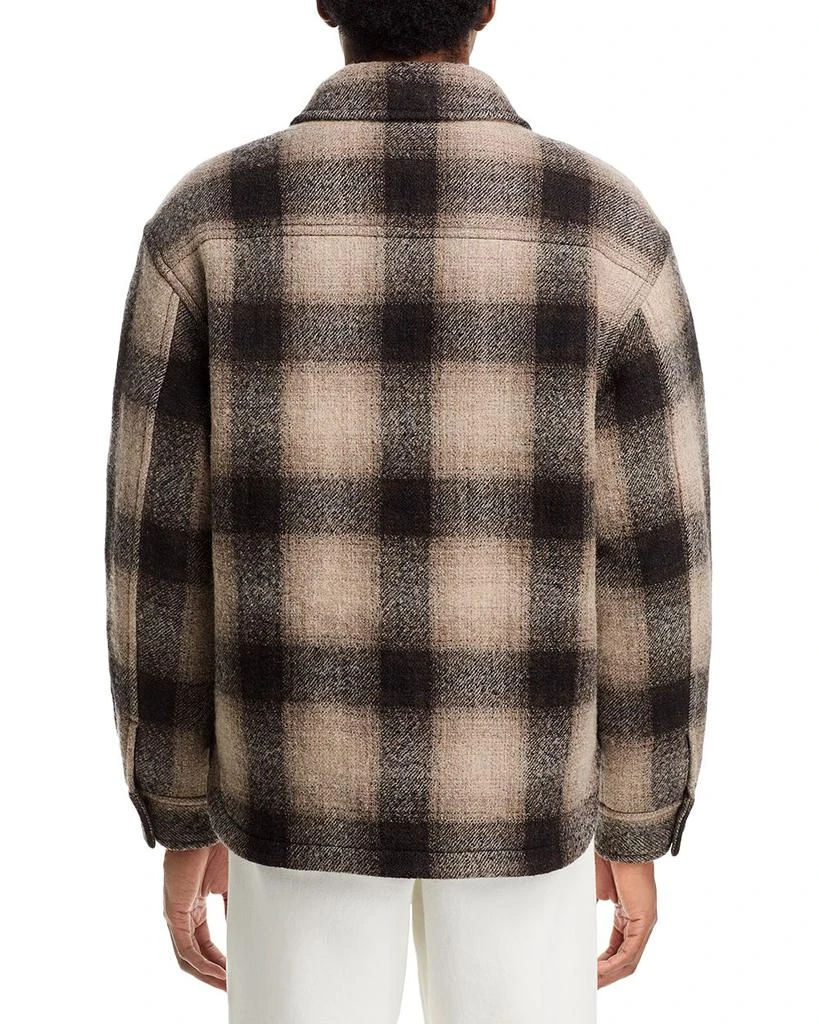 Regular Fit Padded Plaid Wool Shirt Jacket 商品