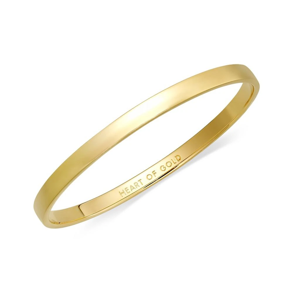 商品Kate Spade|Bracelet, 12k Gold-Plated Heart of Gold Idiom Bangle Bracelet,价格¥357,第1张图片