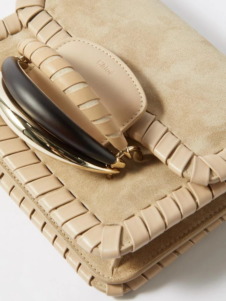 Kattie whipstitched suede shoulder bag 商品