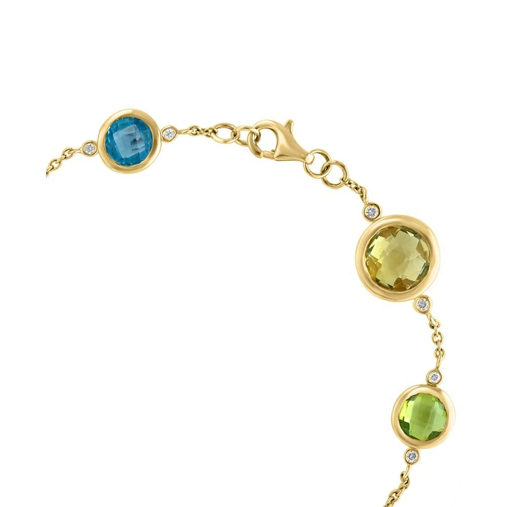 商品Effy|EFFY® Multi Gemstone (8-1/3 ct. t.w.) & Diamond (1/6 ct. t.w.) Bracelet in 14k Gold,价格¥5649,第3张图片详细描述