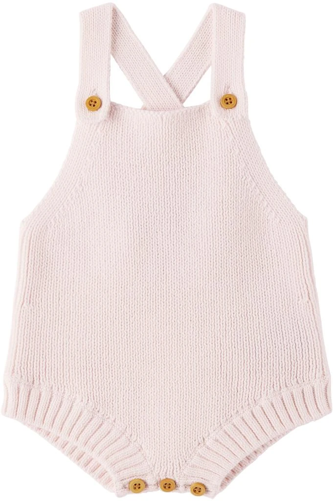 商品Bonpoint|Baby Pink Conie Romper,价格¥481,第1张图片