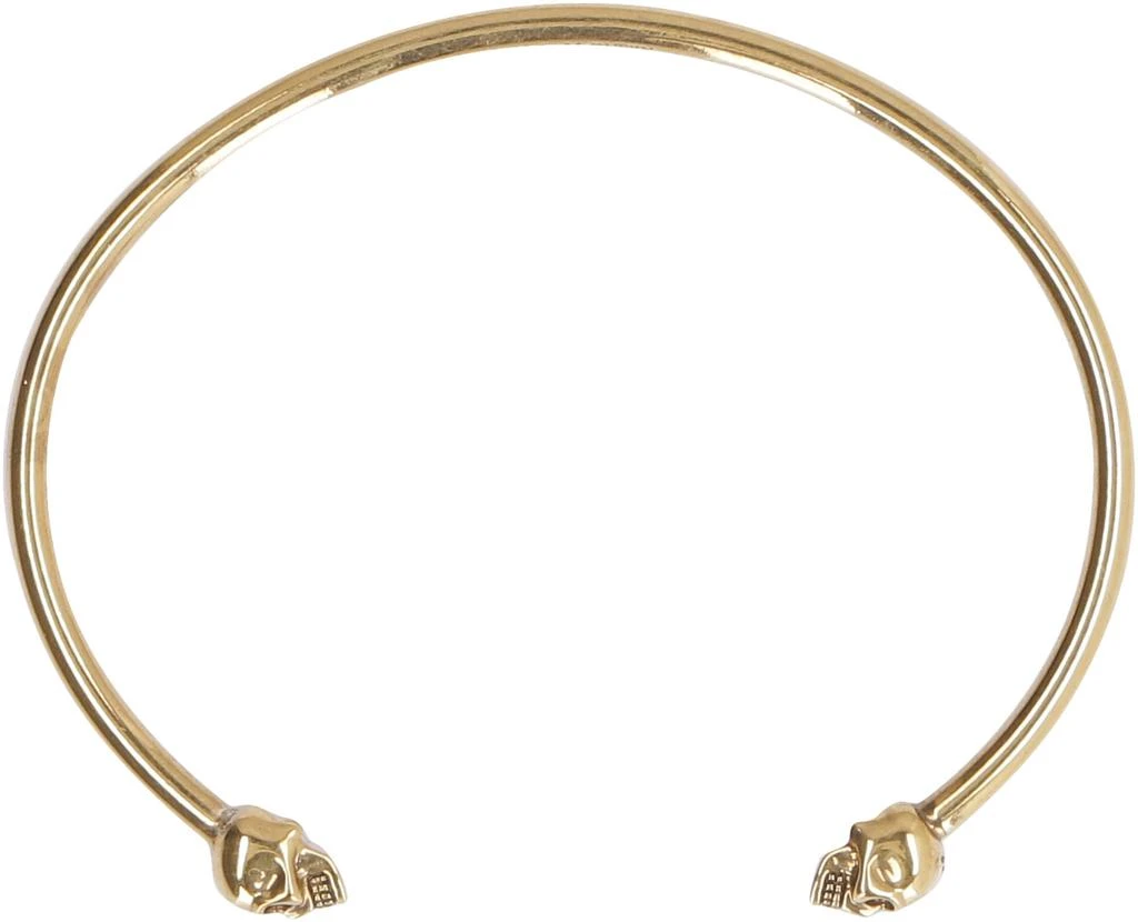 商品Alexander McQueen|TWIN SKULL BRASS BRACELET,价格¥1105,第4张图片详细描述