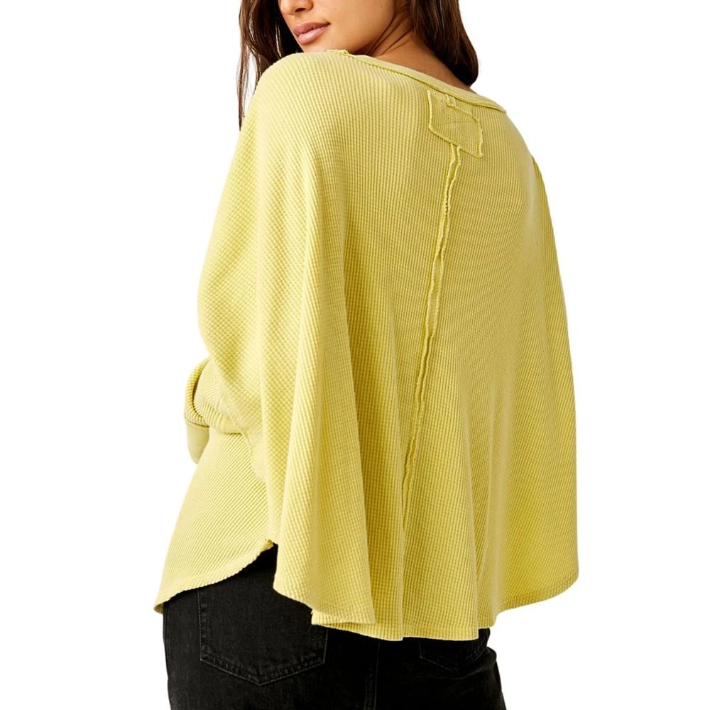 商品Free People|Women's Microphone Drop-Shoulder Cotton Thermal Top,价格¥509,第2张图片详细描述
