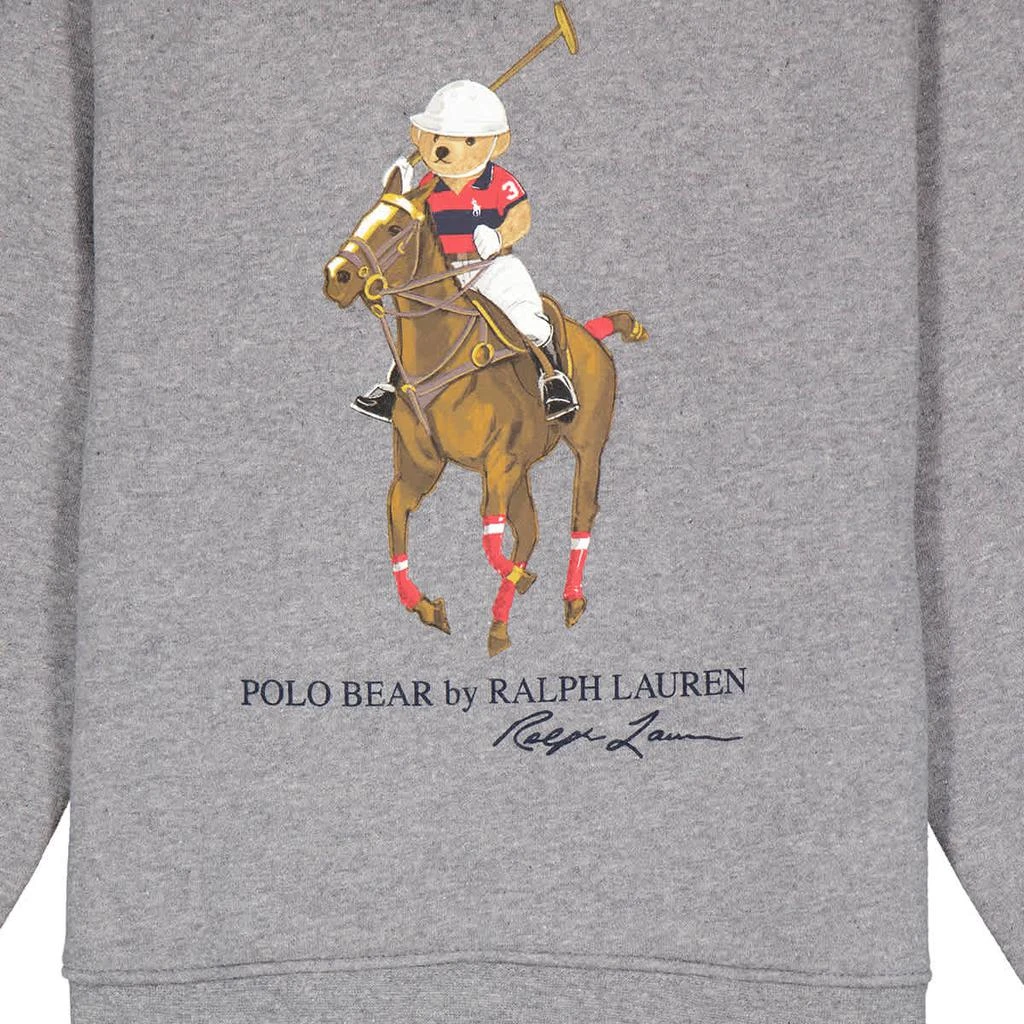 商品Ralph Lauren|Polo Ralph Lauren Kids Grey Pony Bear Hooded Sweatshirt, Size 5Y,价格¥356,第3张图片详细描述