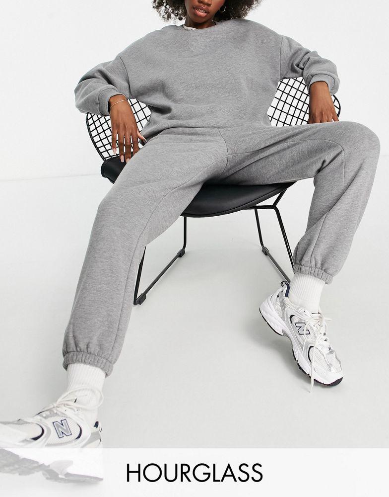 ASOS DESIGN Hourglass tracksuit ultimate sweat / jogger in charcoal商品第1张图片规格展示