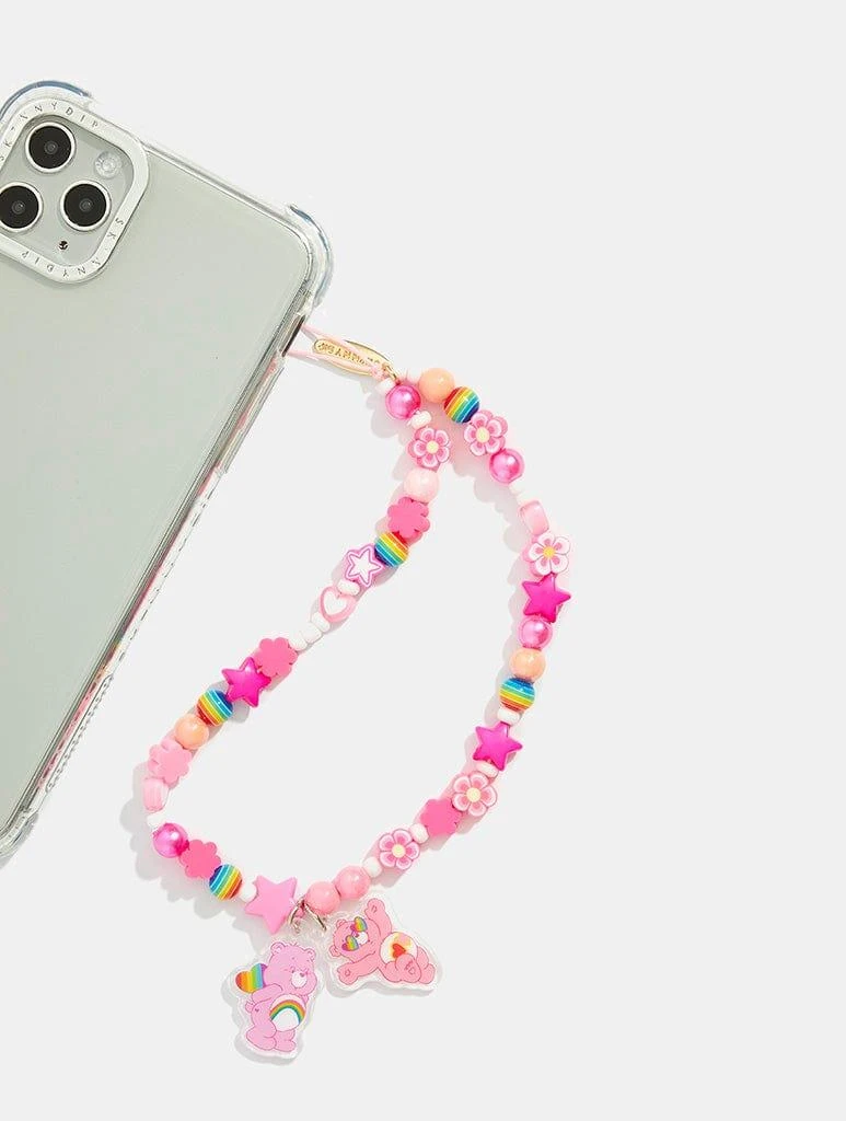 商品Skinnydip London|Care Bears x Skinnydip Pink Beaded Phone Strap,价格¥62,第2张图片详细描述