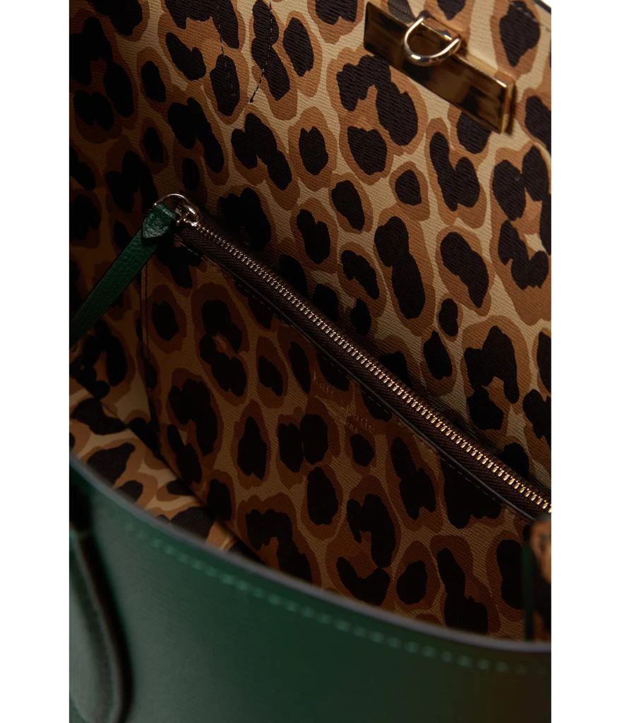 商品Kate Spade|All Day Leopard Pop Printed Cross Grain Leather Large Tote,价格¥1863,第3张图片详细描述