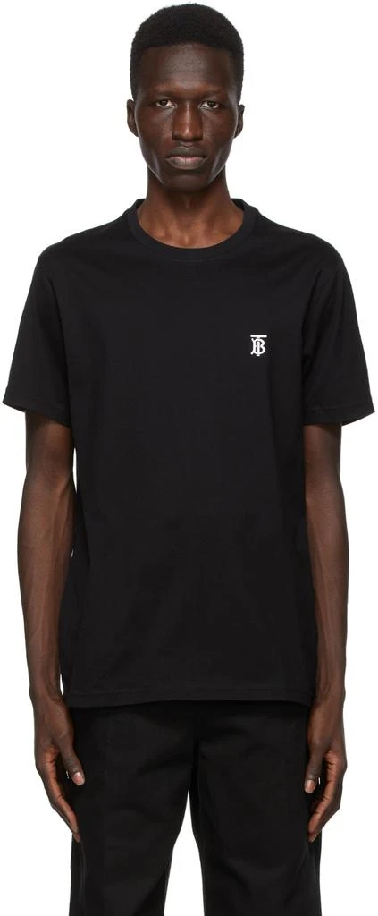 商品Burberry|Black TB Monogram New Parker T-Shirt,价格¥1781,第1张图片