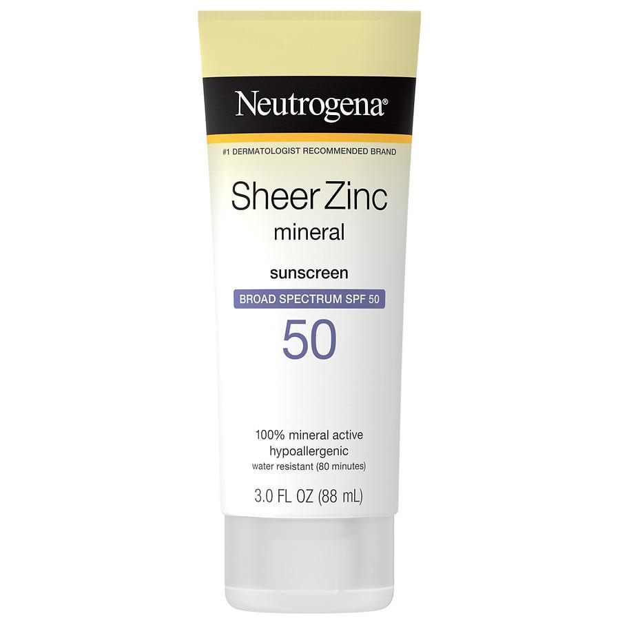商品Neutrogena|Sheer Zinc Sunscreen Lotion SPF 50,价格¥56,第1张图片