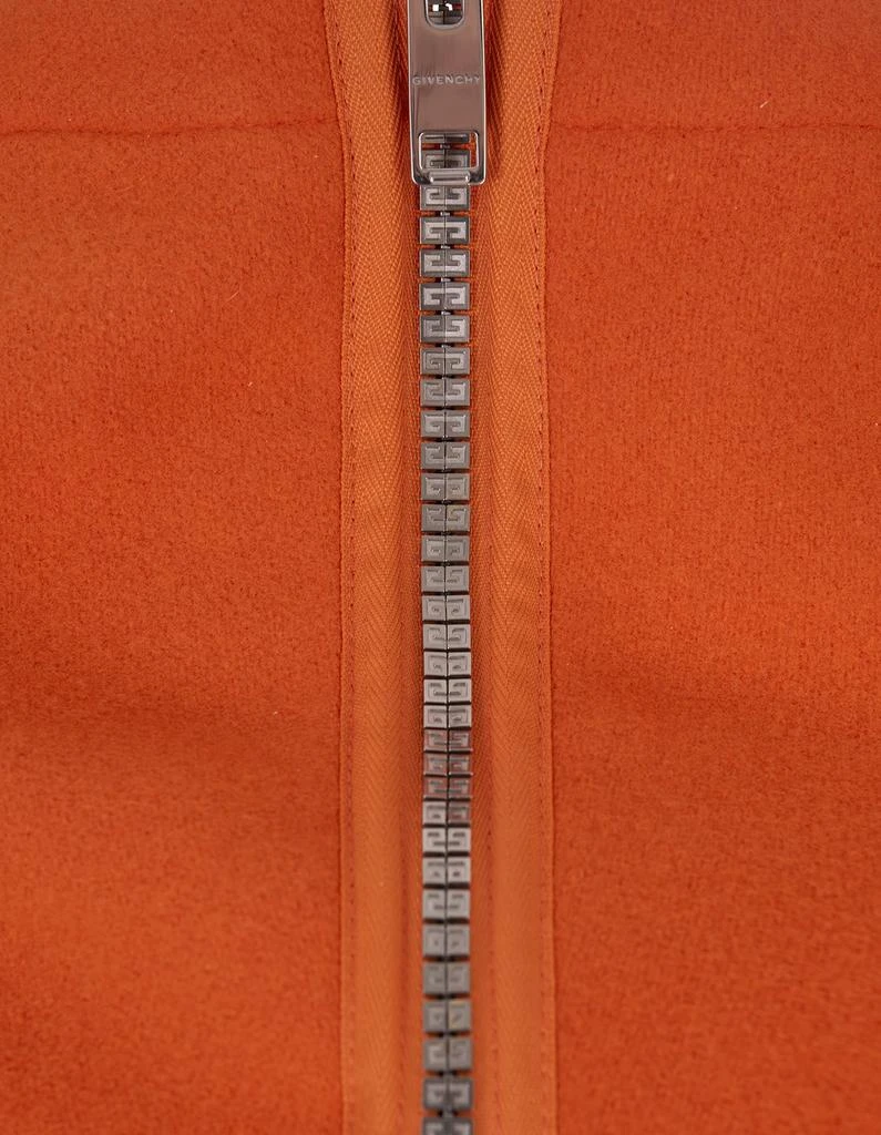 商品Givenchy|Orange Hooded Varsity Jacket In Wool And Leather,价格¥21886,第3张图片详细描述