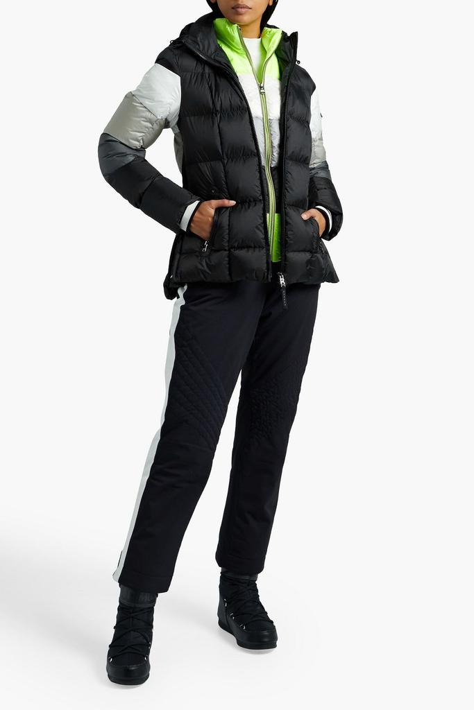 Dena quilted color-block hooded down ski jacket商品第4张图片规格展示