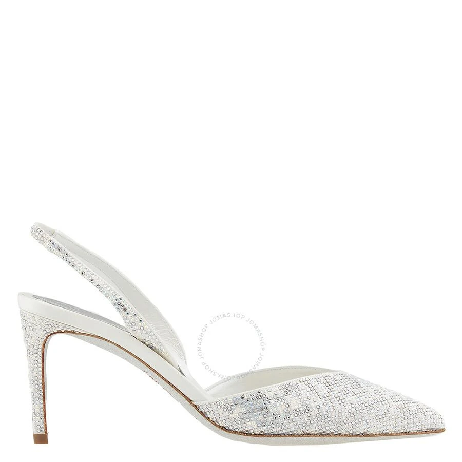 商品Rene Caovilla|Ladies Ivory Vivienne Crystal Slingback Pumps,价格¥2520,第1张图片