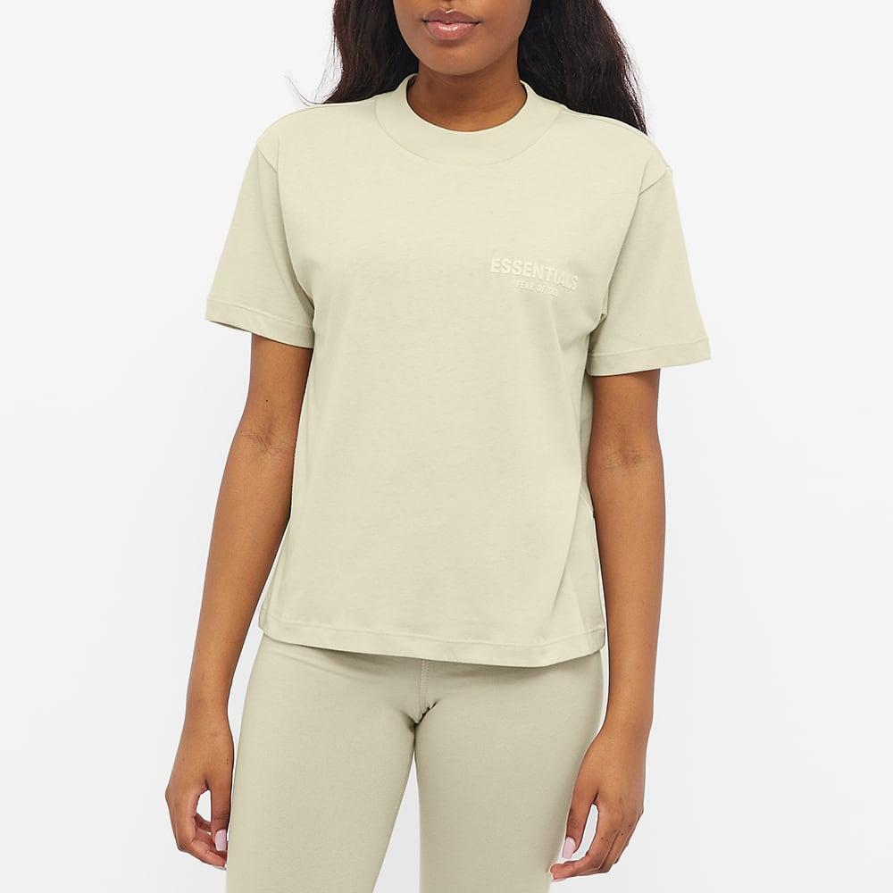 商品Essentials|Fear of God ESSENTIALS Women's Logo Tee - Wheat,价格¥335,第4张图片详细描述