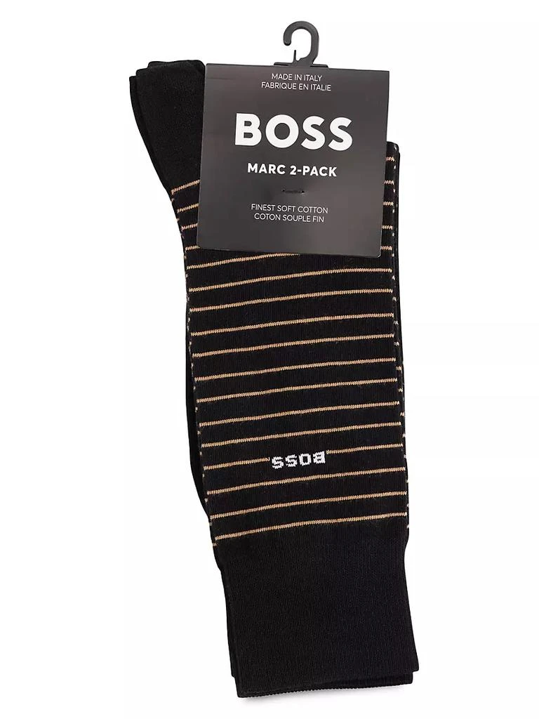 商品Hugo Boss|Two-pack of regular-length socks in stretch cotton,价格¥166,第3张图片详细描述