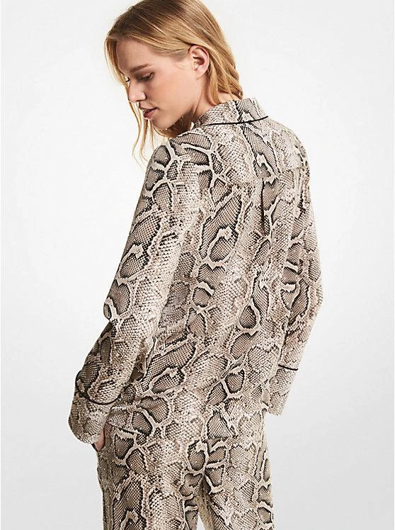 商品Michael Kors|Embellished Snake Crushed Crepe Pajama Shirt,价格¥503,第2张图片详细描述