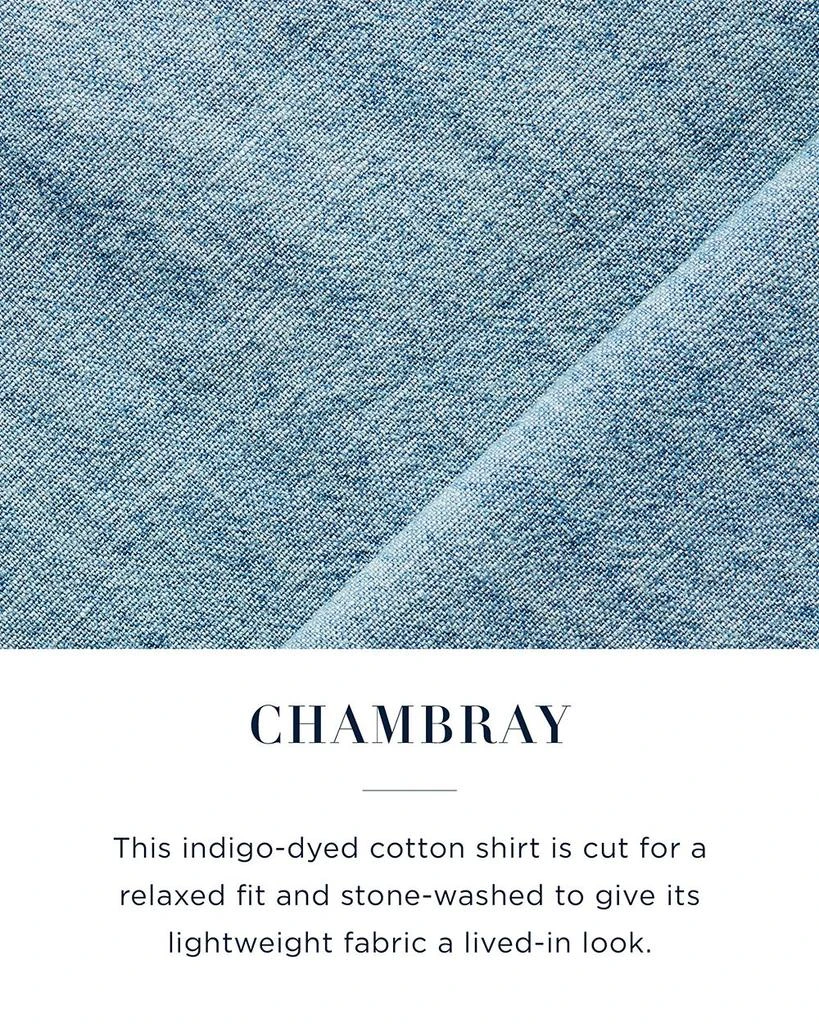 Classic Fit Long Sleeve Chambray Cotton Button Down Shirt 商品