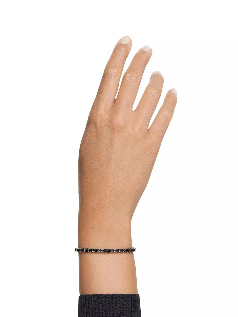 商品Swarovski|Matrix Ruthenium-Plated & Round-Cut Crystal Tennis Bracelet,价格¥1714,第2张图片详细描述