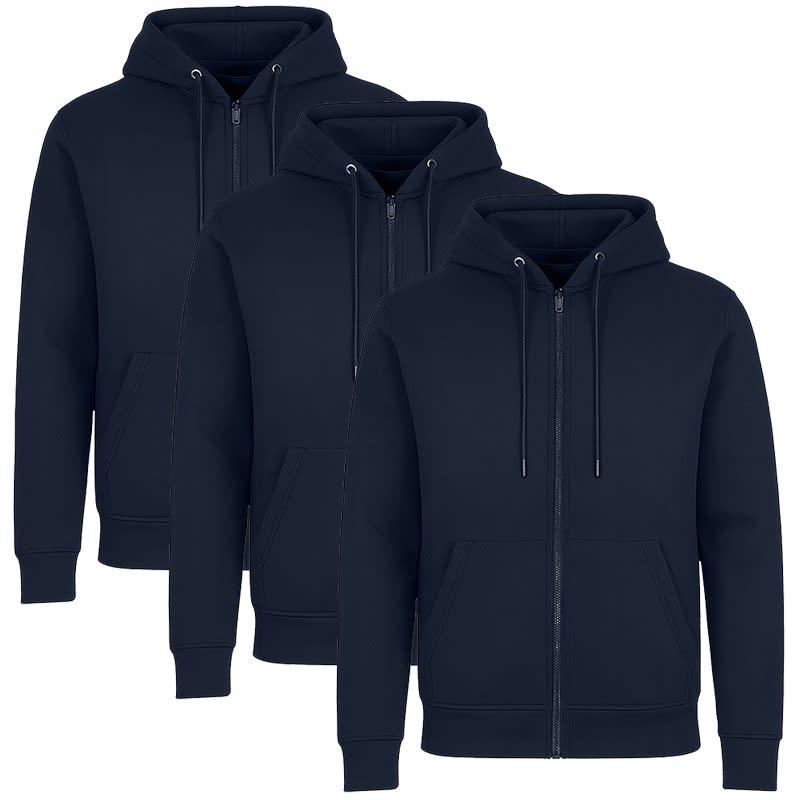 Men's Lined Full-Zip Hoodie, 3-Pack image 2