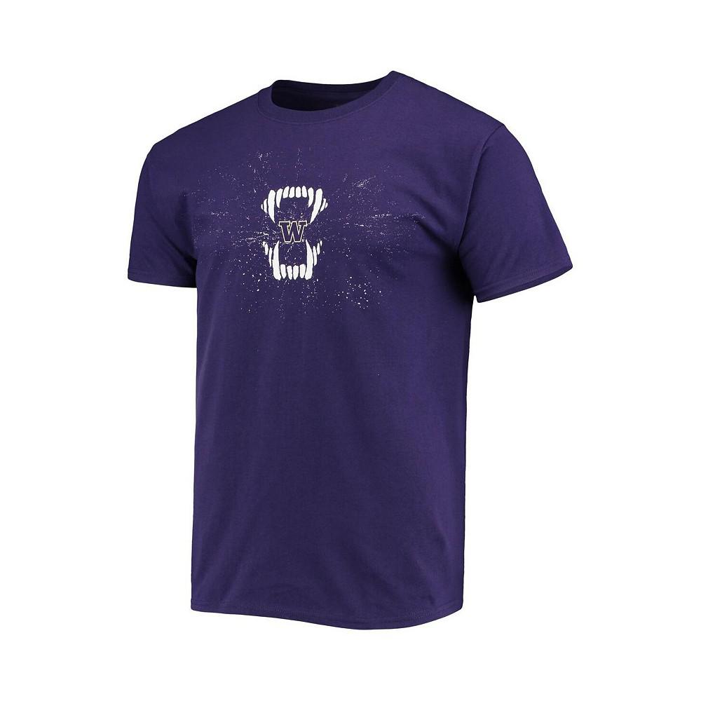 Men's Purple Washington Huskies Gaiter Jaws T-shirt商品第3张图片规格展示
