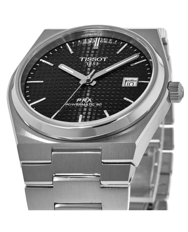 商品Tissot|Tissot PRX Powermatic 80 Automatic Black Dial Steel Men's Watch T137.407.11.051.00,价格¥4588,第2张图片详细描述