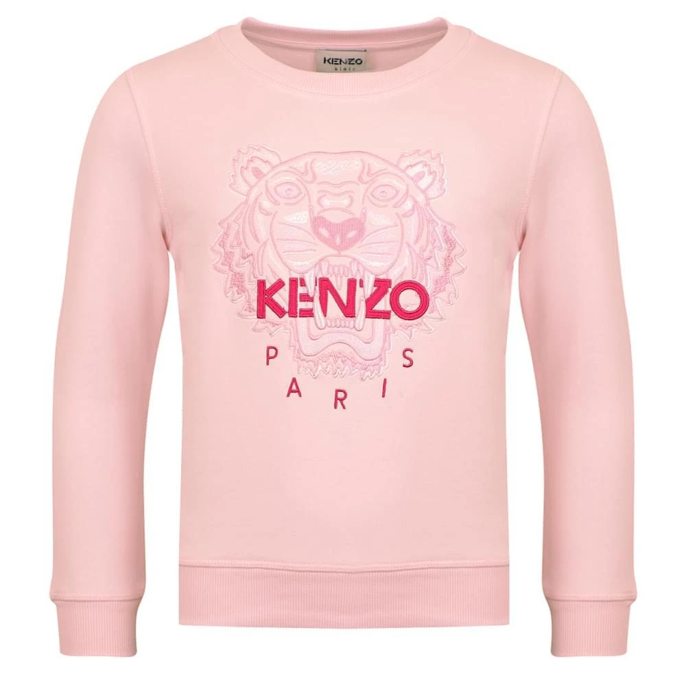 商品Kenzo|Girls Pale Pink Tiger Sweatshirt,价格¥431,第1张图片