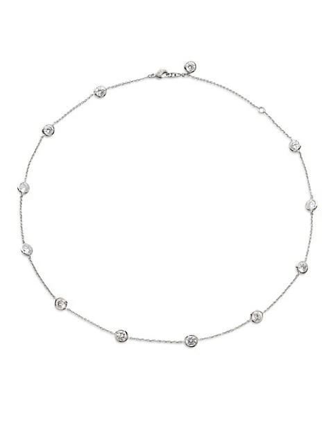 商品Adriana Orsini|Sterling Silver &amp; Cubic Zirconia Bezel-Set Station Necklace,价格¥507,第1张图片