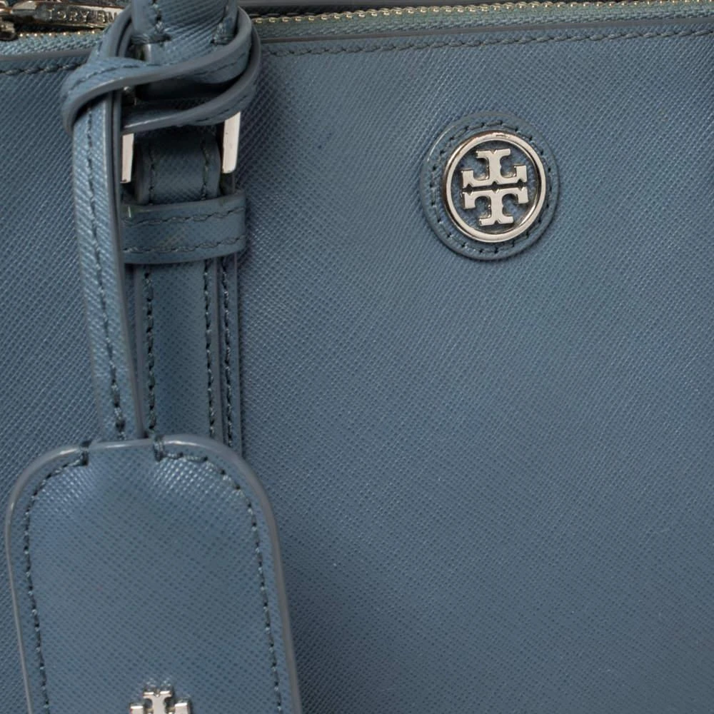 商品[二手商品] Tory Burch|Tory Burch Blue Leather Mini Robinson Double Zip Tote,价格¥836,第5张图片详细描述