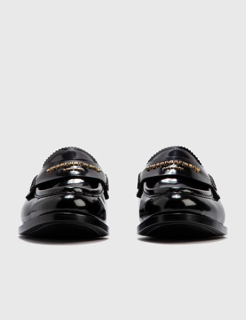 商品Alexander Wang|CARTER LOGO LEATHER  LOAFERS,价格¥3149,第2张图片详细描述