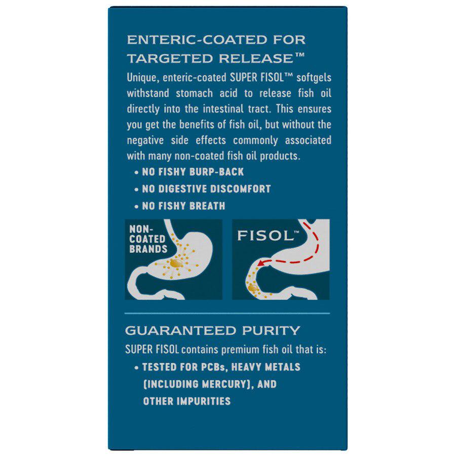 Super Fisol Enteric-Coated Fish Oil Softgels商品第2张图片规格展示