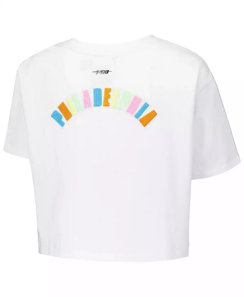 商品Pro Standard|Women's White Philadelphia Phillies Washed Neon Cropped Boxy T-Shirt,价格¥298,第2张图片详细描述