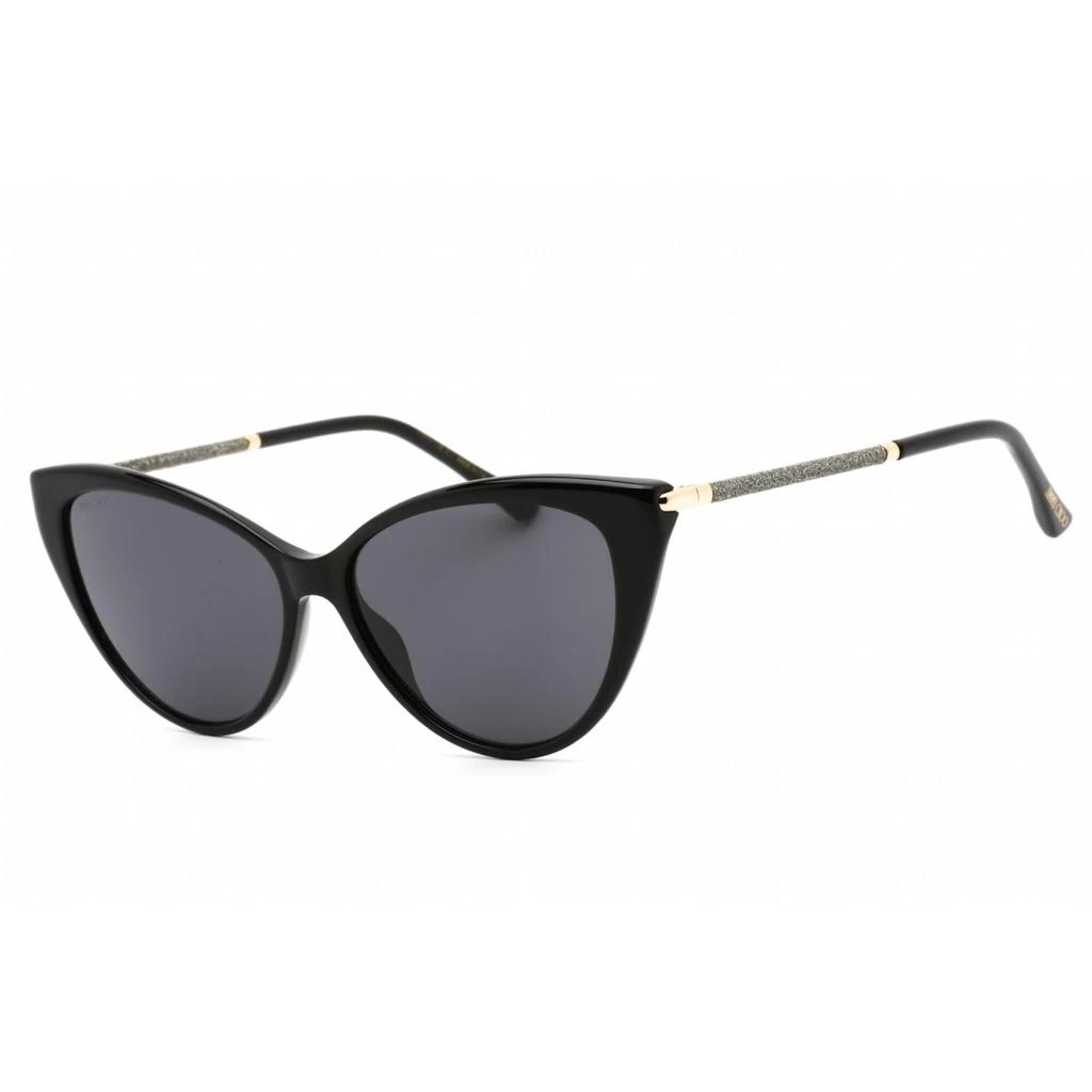 商品Jimmy Choo|Jimmy Choo Women's Sunglasses - Full Rim Black Plastic Cat Eye Frame | VAL/S 0807 IR,价格¥710,第1张图片