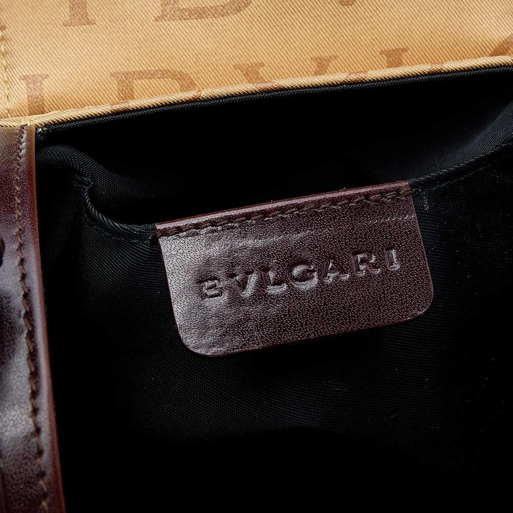 Bvlgari Beige/Brown Canvas And Leather Cylinder Bag 商品