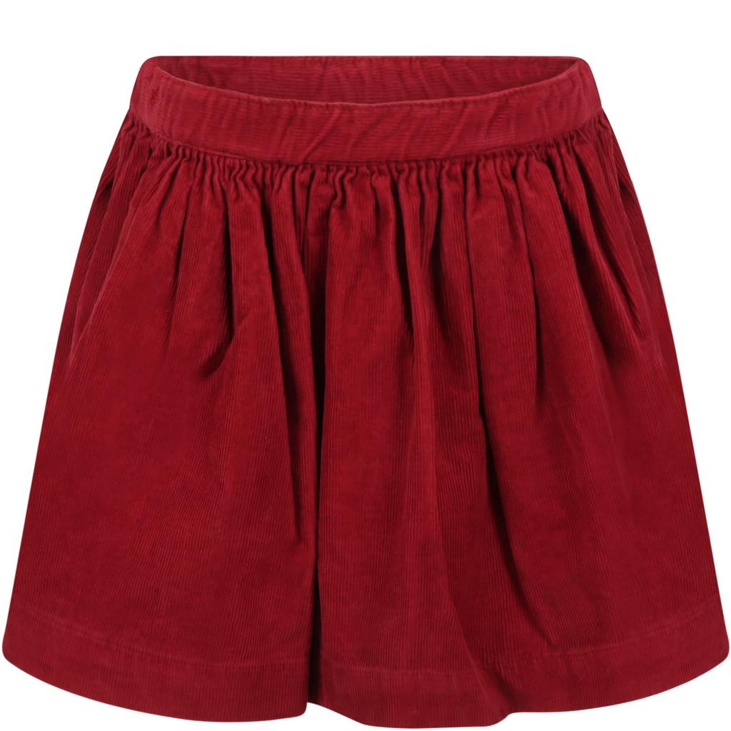 Bonpoint Burgundy Skirt For Girl商品第1张图片规格展示