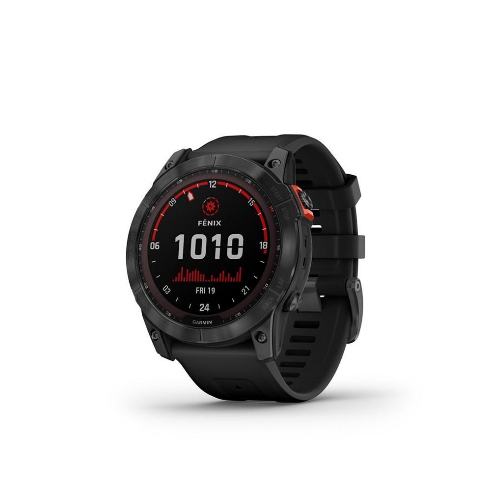 商品Garmin|Unisex Fenix 7X Solar Slate Gray with Black Silicone Band Smart Watch 51mm,价格¥5894,第1张图片