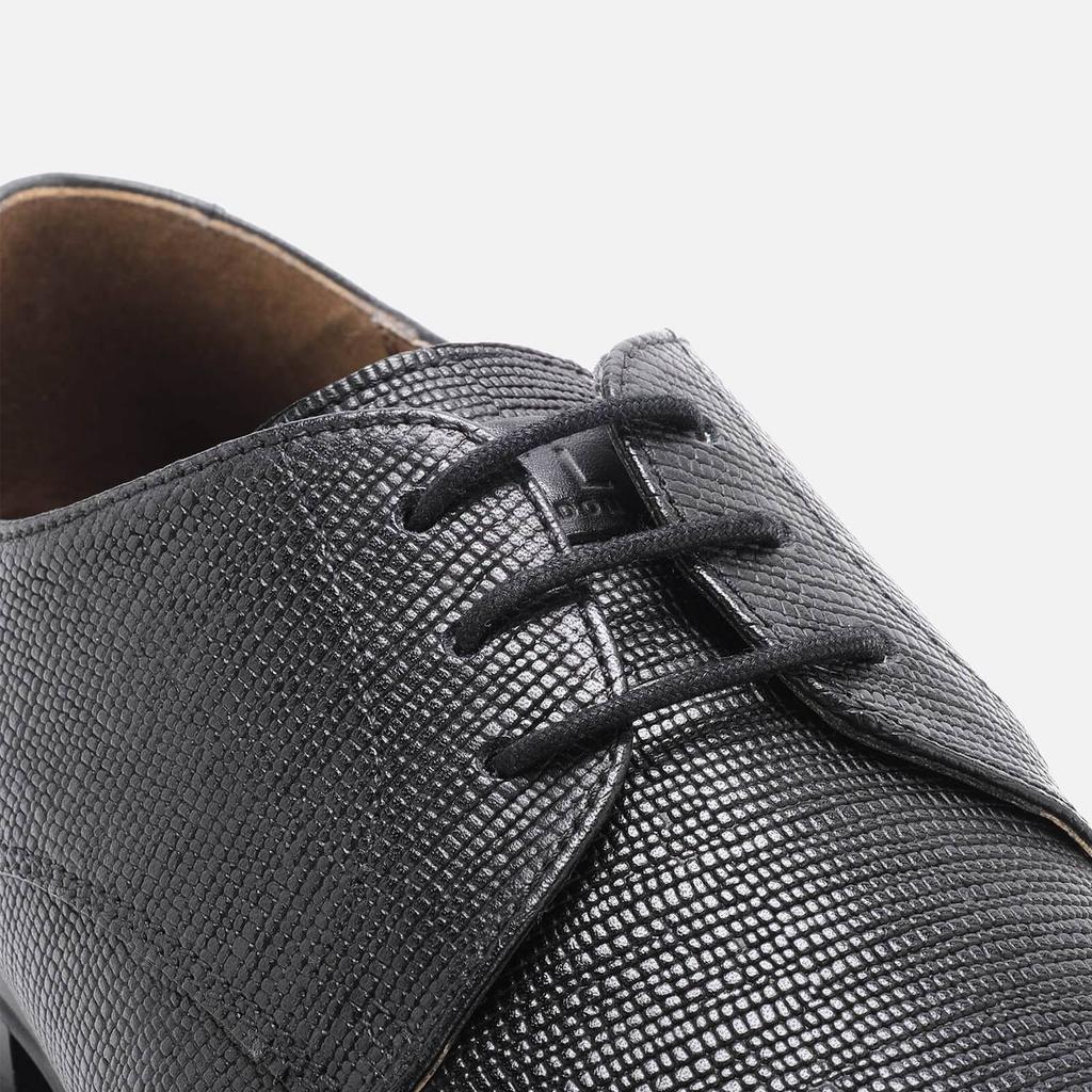 商品Walk London|Walk London Men's Florence Etched Leather Derby Shoes - Black,价格¥244,第6张图片详细描述