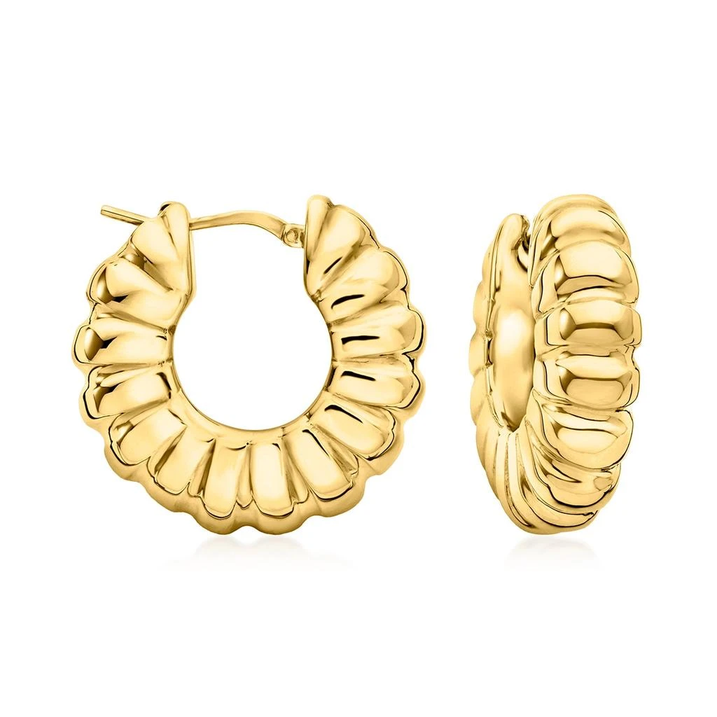 商品Ross-Simons|Italian 14kt Yellow Gold Shrimp Hoop Earrings,价格¥6755,第1张图片