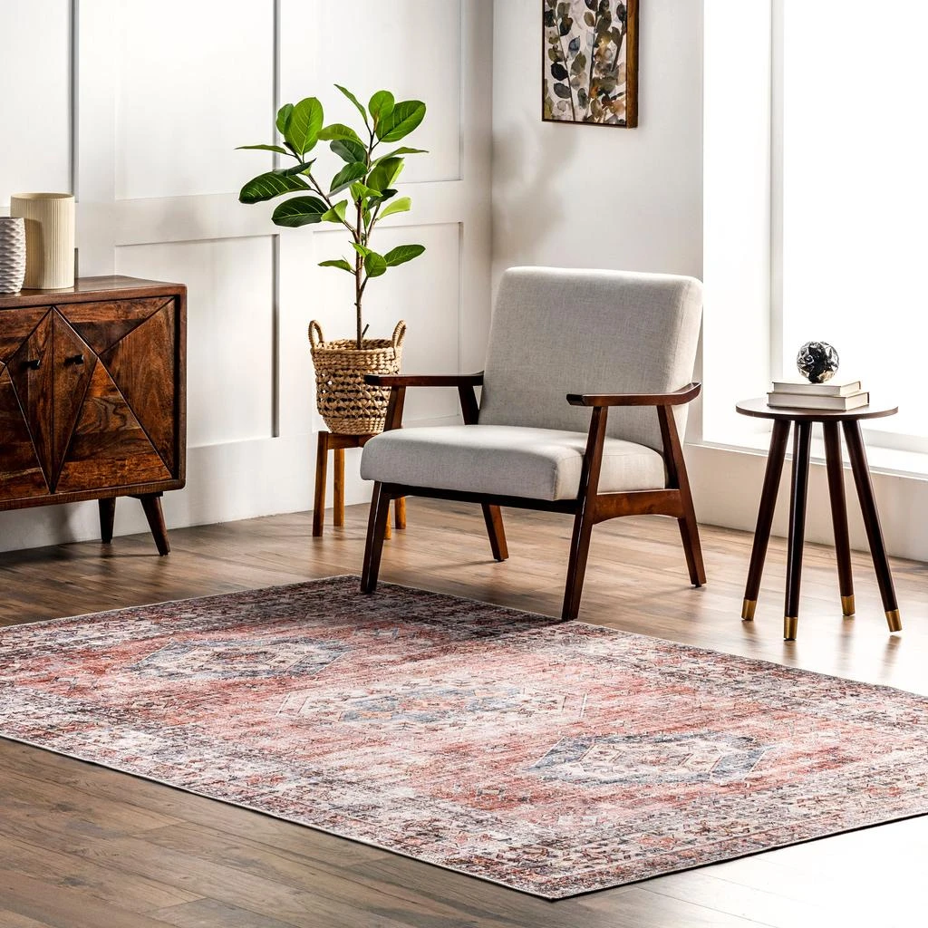 商品nuLOOM|Desna Machine Washable Faded Vintage Area Rug,价格¥224,第1张图片