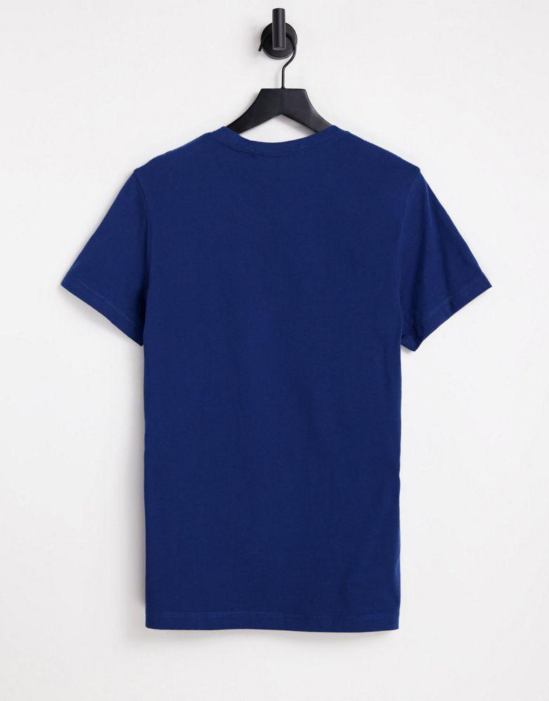 Calvin Klein Jeans tonal monogram logo t-shirt in dark blue商品第2张图片规格展示