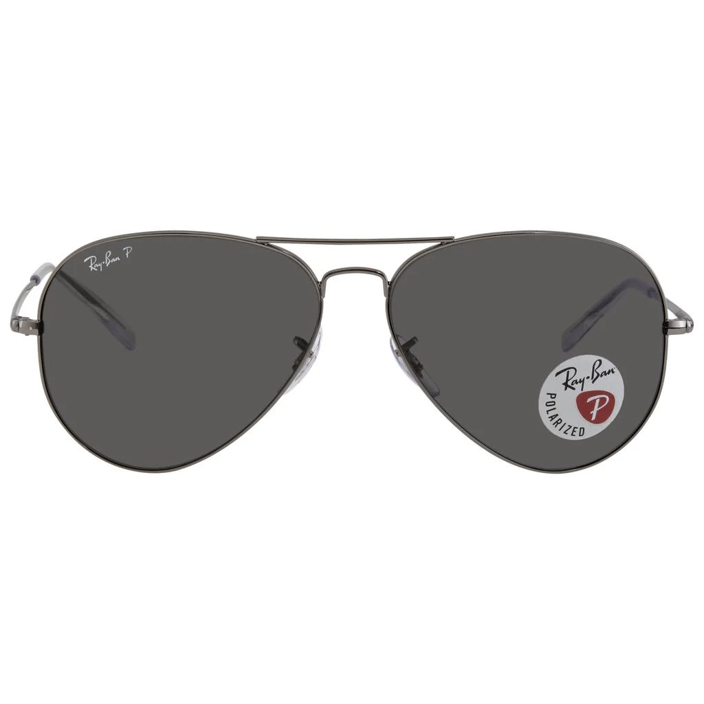 商品Ray-Ban|Polarized Black Aviator Unisex Sunglasses RB3689 004/48 62,价格¥952,第2张图片详细描述